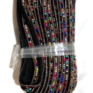 Meia cana strass 6mm Multicolor - preço por metro