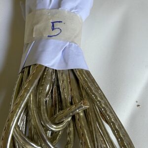 Cordão redobrado metalizado dourado claro - Preço do Lote (5 Metros)