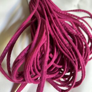 Cordão redobrado tecido rosa - Preço por Metro