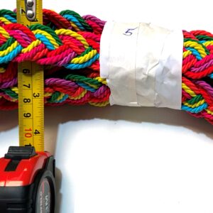 Trança colorida trançada com cordão - 20mm - Preço por metro