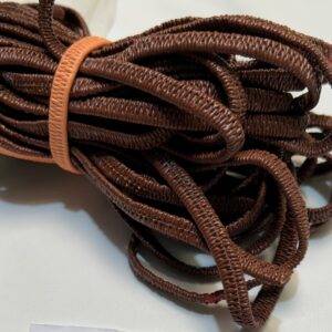 Elástico chato corrugado, cor marrom 8 mm - Preço por Metro