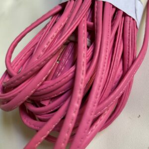 Cordão redobrado sintético rosa - Preço por Metro