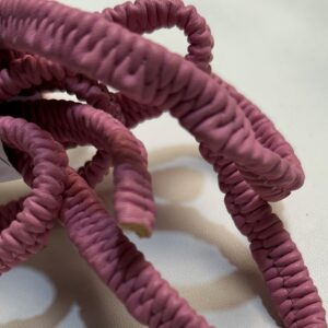 Elástico chato corrugado, cor rosa 10 mm - Preço por Metro