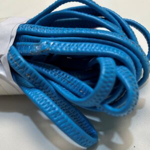 Elástico chato corrugado, cor azul 8 mm - Preço por Metro