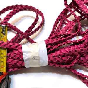 Trança Sintética para calçados, cor rosa - 15mm - Preço por metro