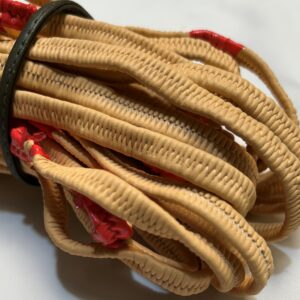 Elástico chato corrugado, cor nude 10 mm - Preço por metro