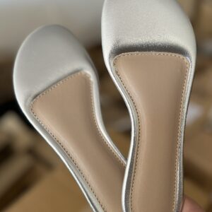 Palmilha confort prata metalizada com taloneira - preço por par