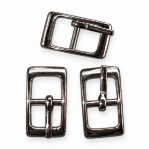 Fivela em metal, cor grafite, 8mm - Ref. 60264/08