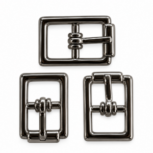 Fivela em metal, na cor grafite - 08mm - ref. 61266/08 - Preço por peça